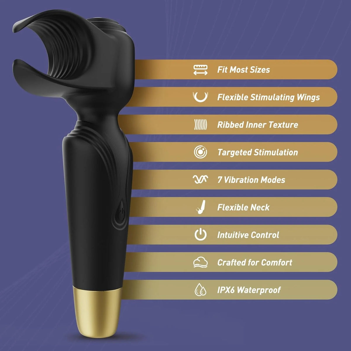 LUVESSYA PULSE™ | Wand Vibrante Ergonomica in Silicone – 7 Modalità – Ricaricabile IPX6