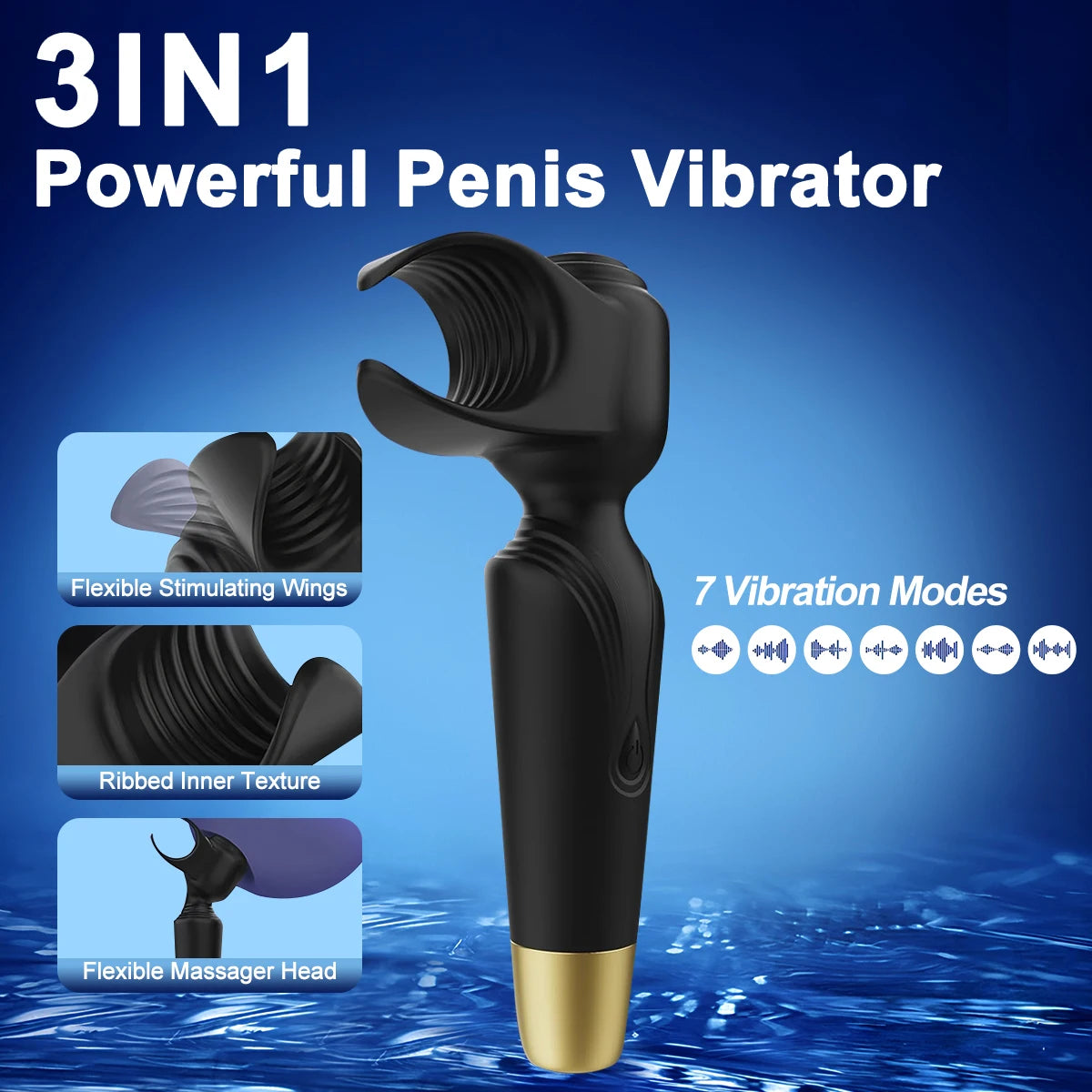 LUVESSYA PULSE™ | Wand Vibrante Ergonomica in Silicone – 7 Modalità – Ricaricabile IPX6
