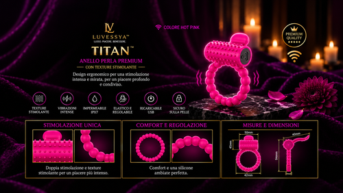 LUVESSYA TITAN™ Anello Fallico Vibrante Premium in Silicone